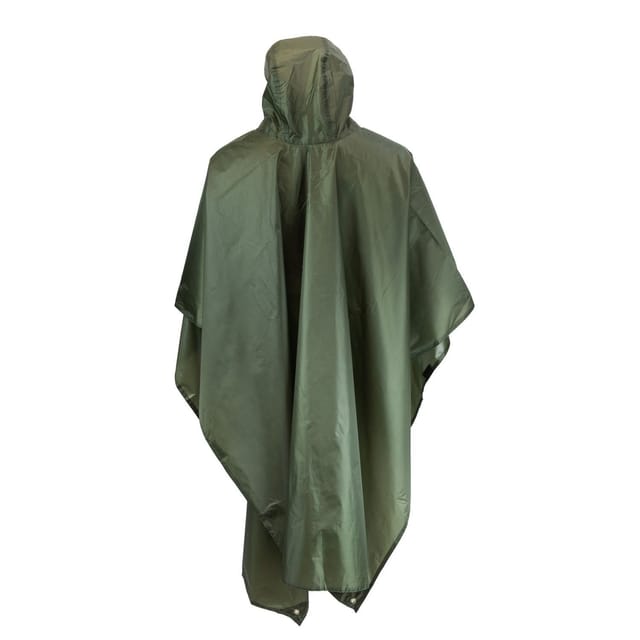 Mil-Com Mil-Com Men's Plain Poncho in Green - 2