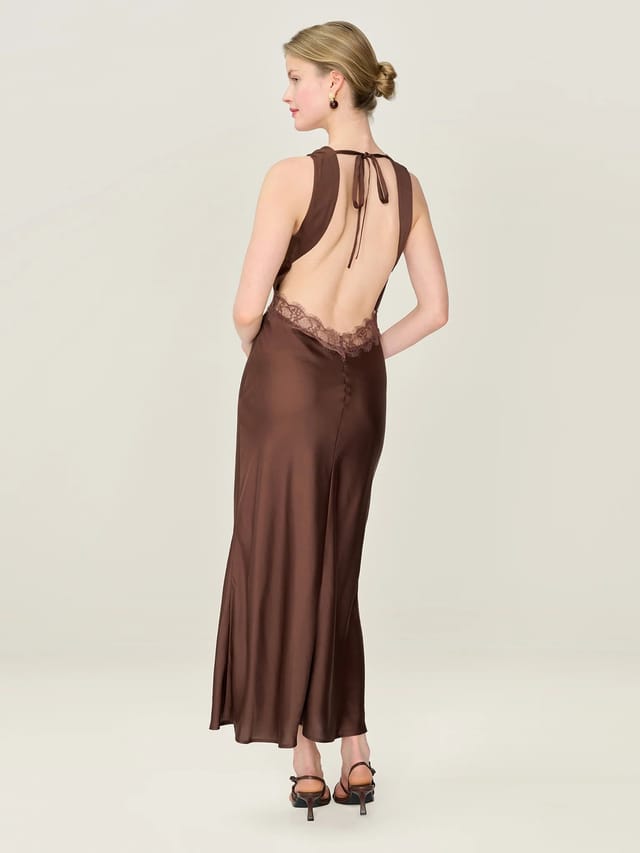 OMNES Aurelia Dress in Chocolate - 3
