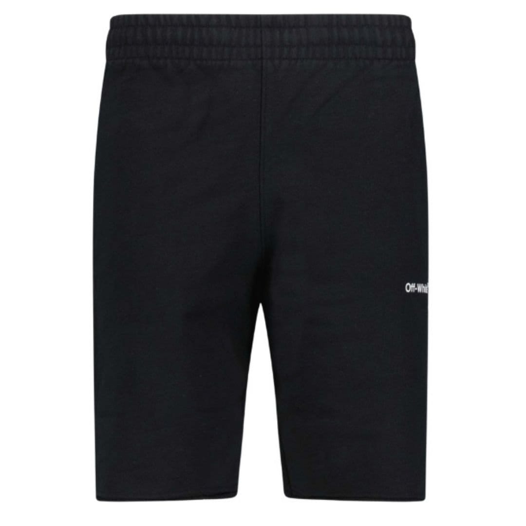 Off-White Off-White Men's Wave Out Diag Design Black Sweat Shorts - 1