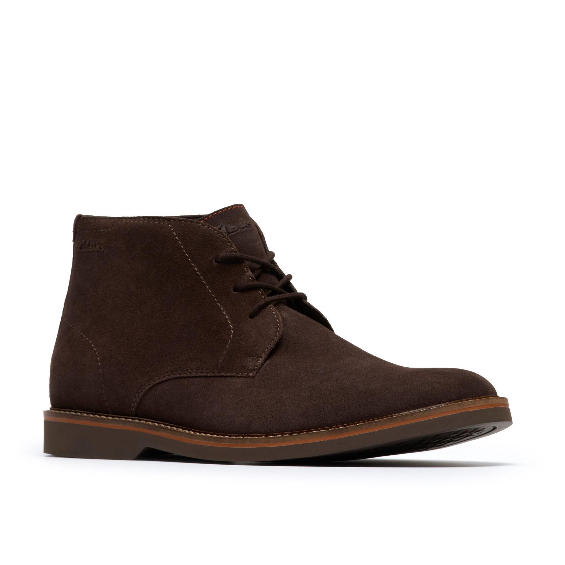 Clarks Clarks Men's AtticusLT Mid Dark Brown Suede Ankle Boots - 4
