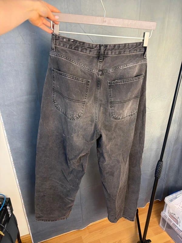 Bershka Black Berska Oversized Jeans