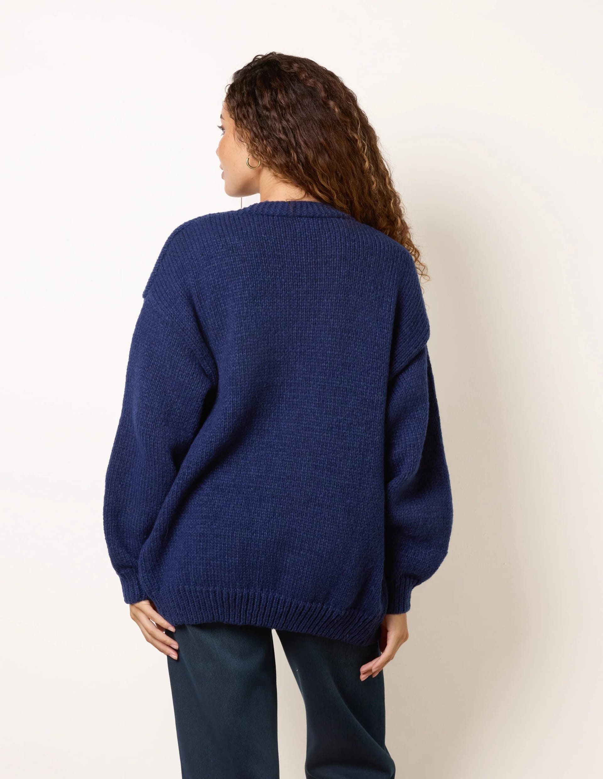 Blue Vanilla Daisy Large Flower Cardigan - 4
