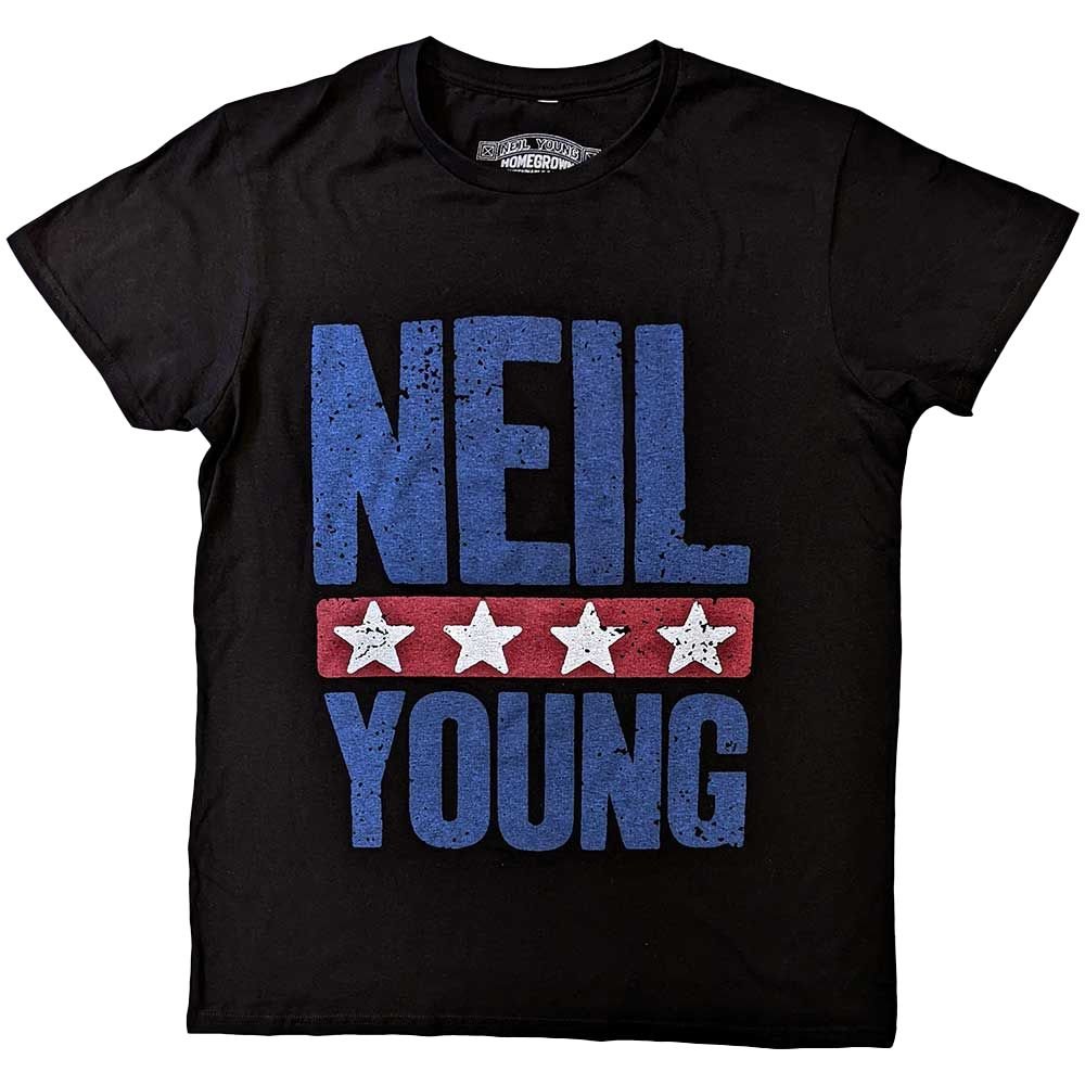 Neil Young Neil Young Men's Star Logo T-Shirt in Black - 2