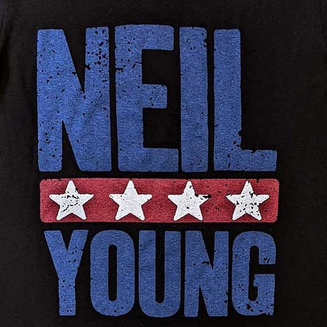 Neil Young Neil Young Men's Star Logo T-Shirt in Black - 2