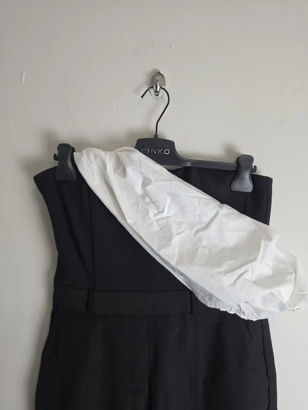 Club L London BNWT Club L London Paxton Black Twisted Bardot Tailored Jumpsuit Size 12