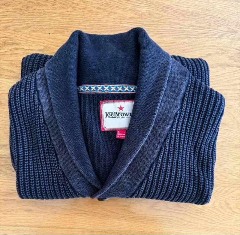Joe Browns Indigo acid washed shawl neck cardigan size L