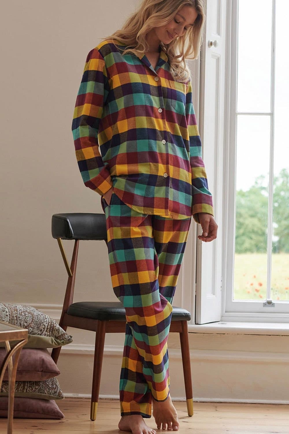 British Boxers British Boxers Women's 'Edinburgh' Check Brushed Cotton Pyjama Set