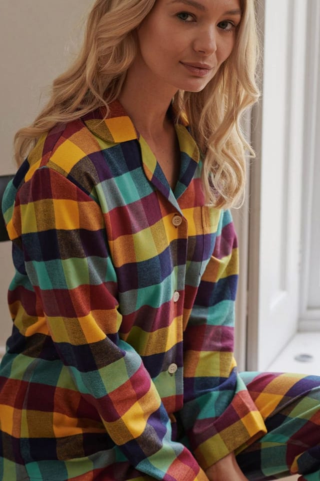 British Boxers British Boxers Women's 'Edinburgh' Check Brushed Cotton Pyjama Set - 3