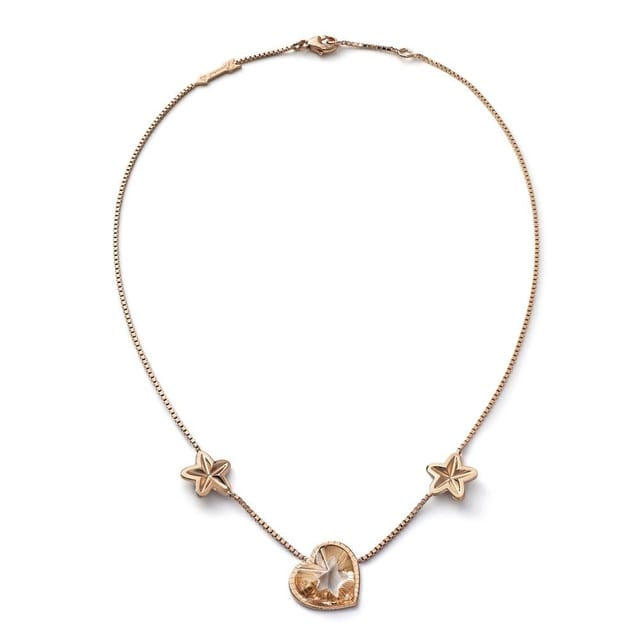 baccarat baccarat Women's Etoile Mon Coeur Vermeil Gold Crystal Necklace 2812891 in Clear - 2
