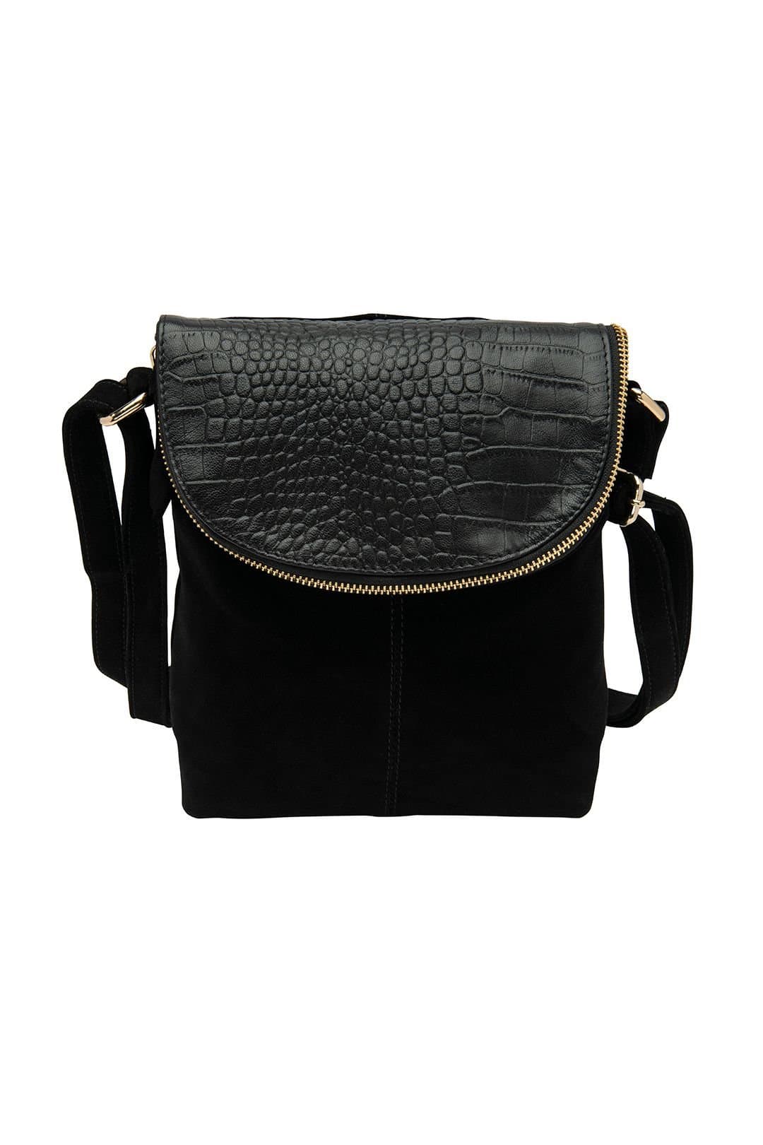 Lotus Lotus Women's 'Chantelle' Suede & Leather Handbag in Black
