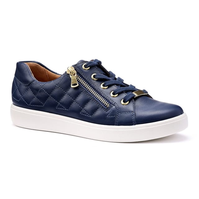 Hotter Hotter Women's 'Wonder' Quilted Trainers in Dark Navy - 2
