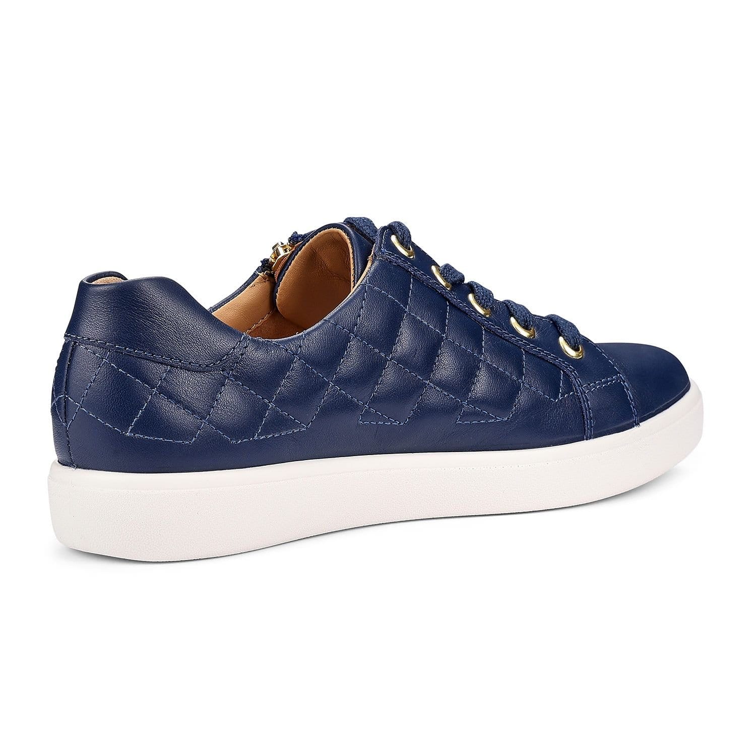 Hotter Hotter Women's 'Wonder' Quilted Trainers in Dark Navy - 4