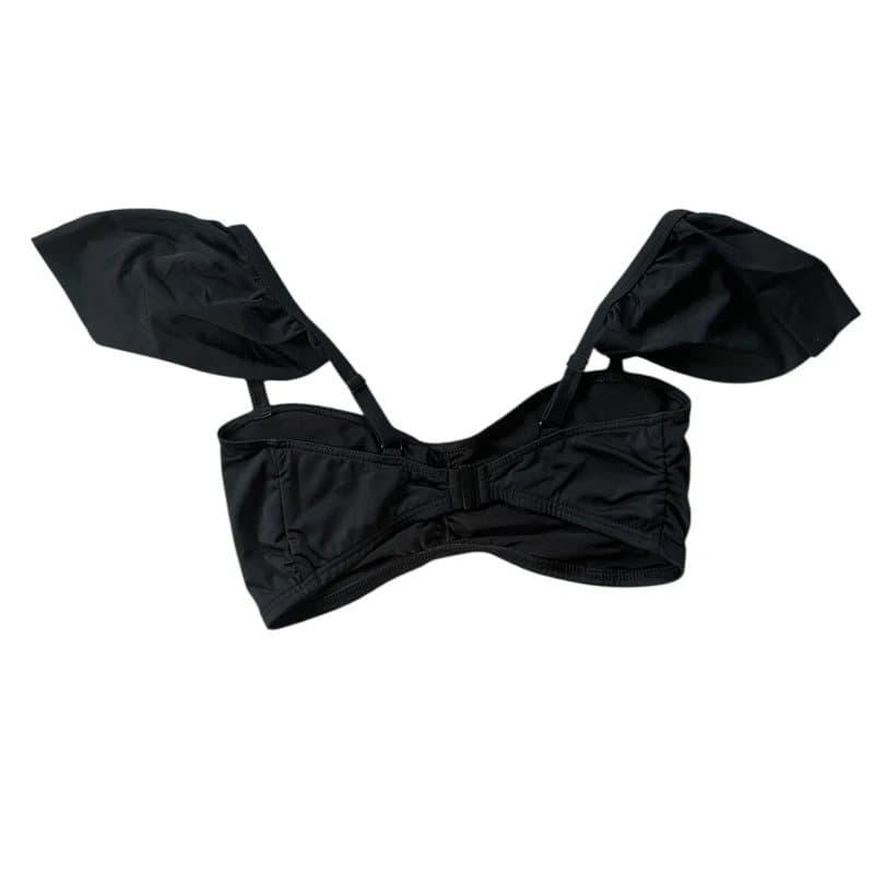 ASOS ASOS swim bikini top with cap sleeves never worn size 16 black
