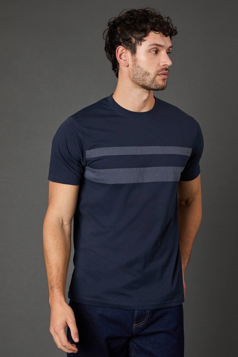 Burton Burton Men's Navy Chest Stripe T-Shirt - 2