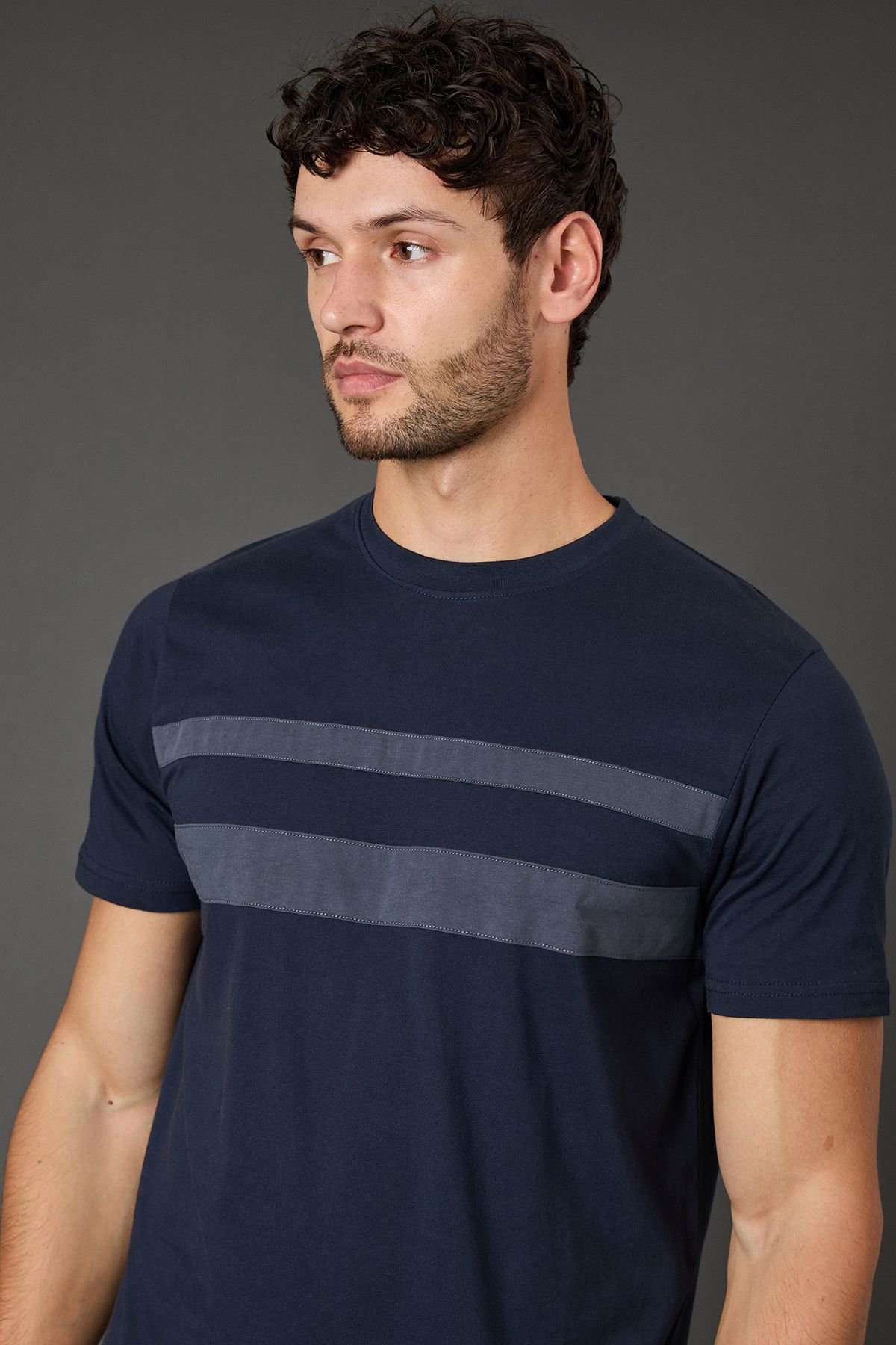 Burton Burton Men's Navy Chest Stripe T-Shirt - 3