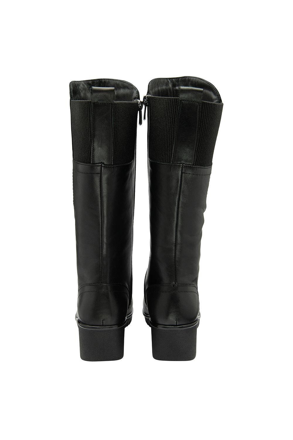 Lotus Lotus Women's 'Fitzgerald' Leather Wedge Mid-Calf Boots in Black - 3