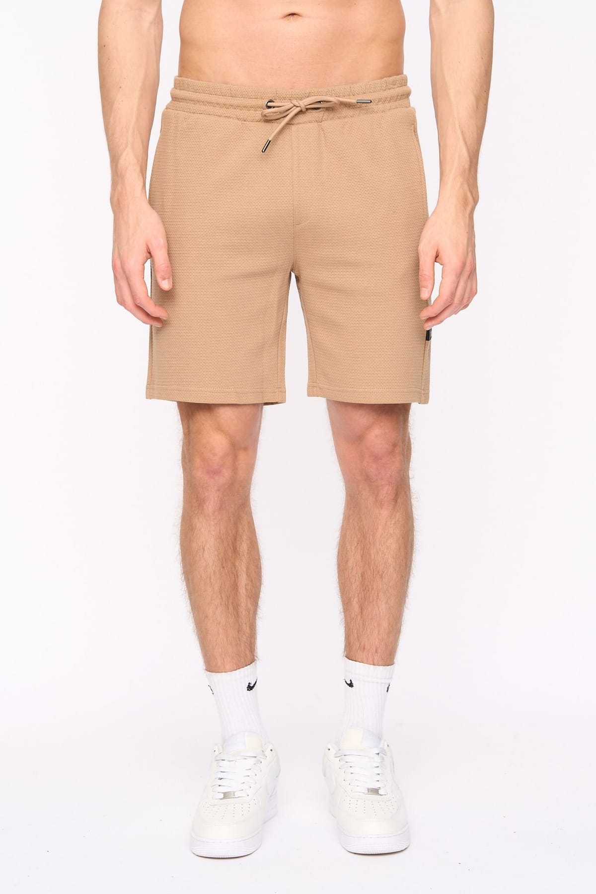 Duck&Cover Duck&Cover Men's Topfield Comfortable Textured Everyday Shorts in Light Sand - 1