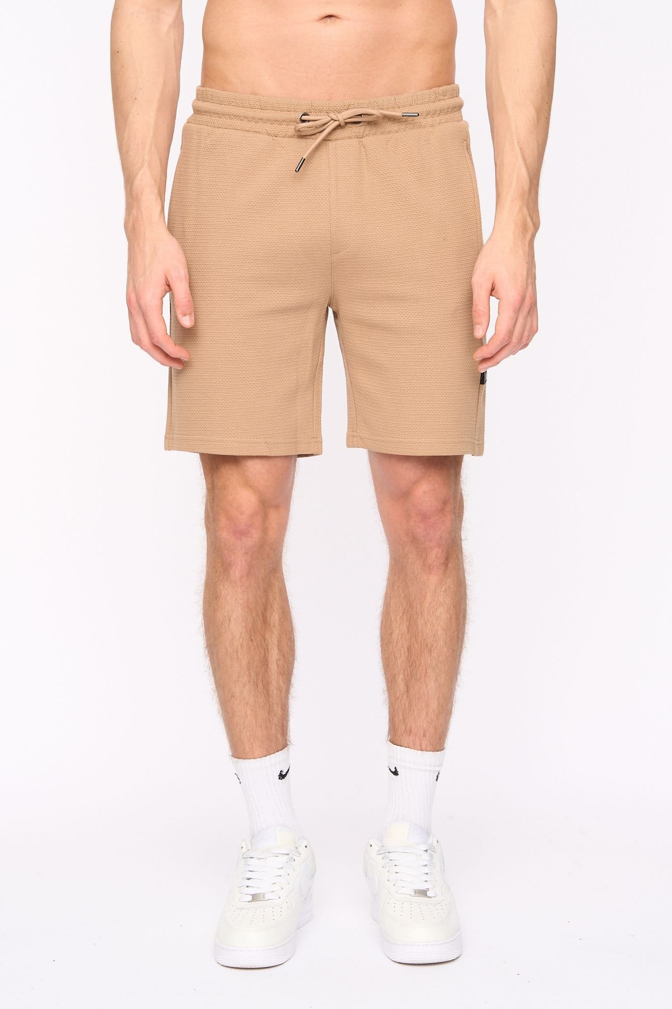 Duck&Cover Men's Topfield Textured Everyday Shorts in Light Sand