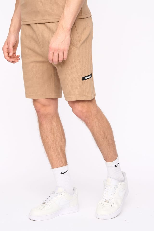 Duck&Cover Duck&Cover Men's Topfield Comfortable Textured Everyday Shorts in Light Sand - 3