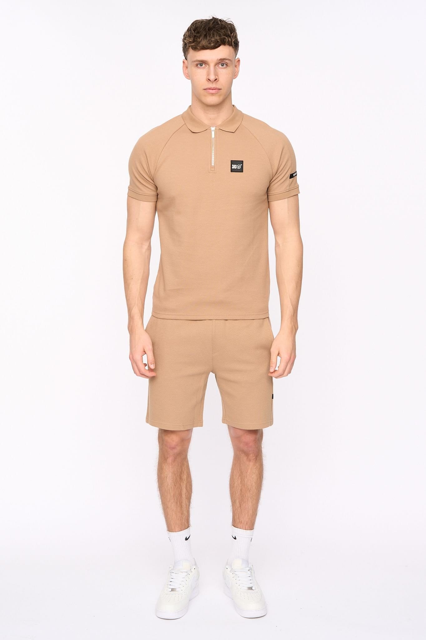 Duck&Cover Duck&Cover Men's Topfield Comfortable Textured Everyday Shorts in Light Sand - 4