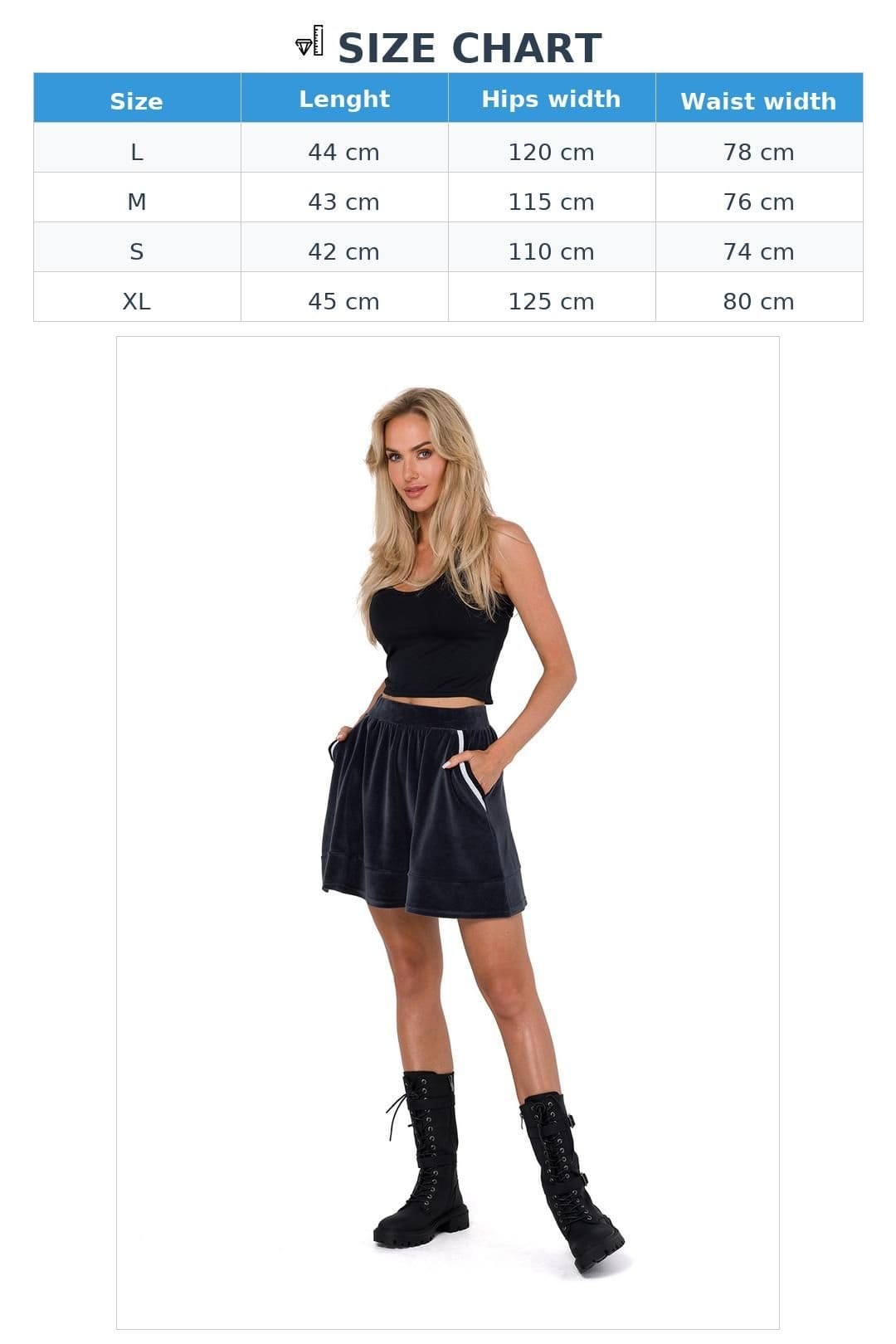 Love Lace Love Lace Women's Velour Mini Skirt with Pleated Hem Pockets in Grey - 4