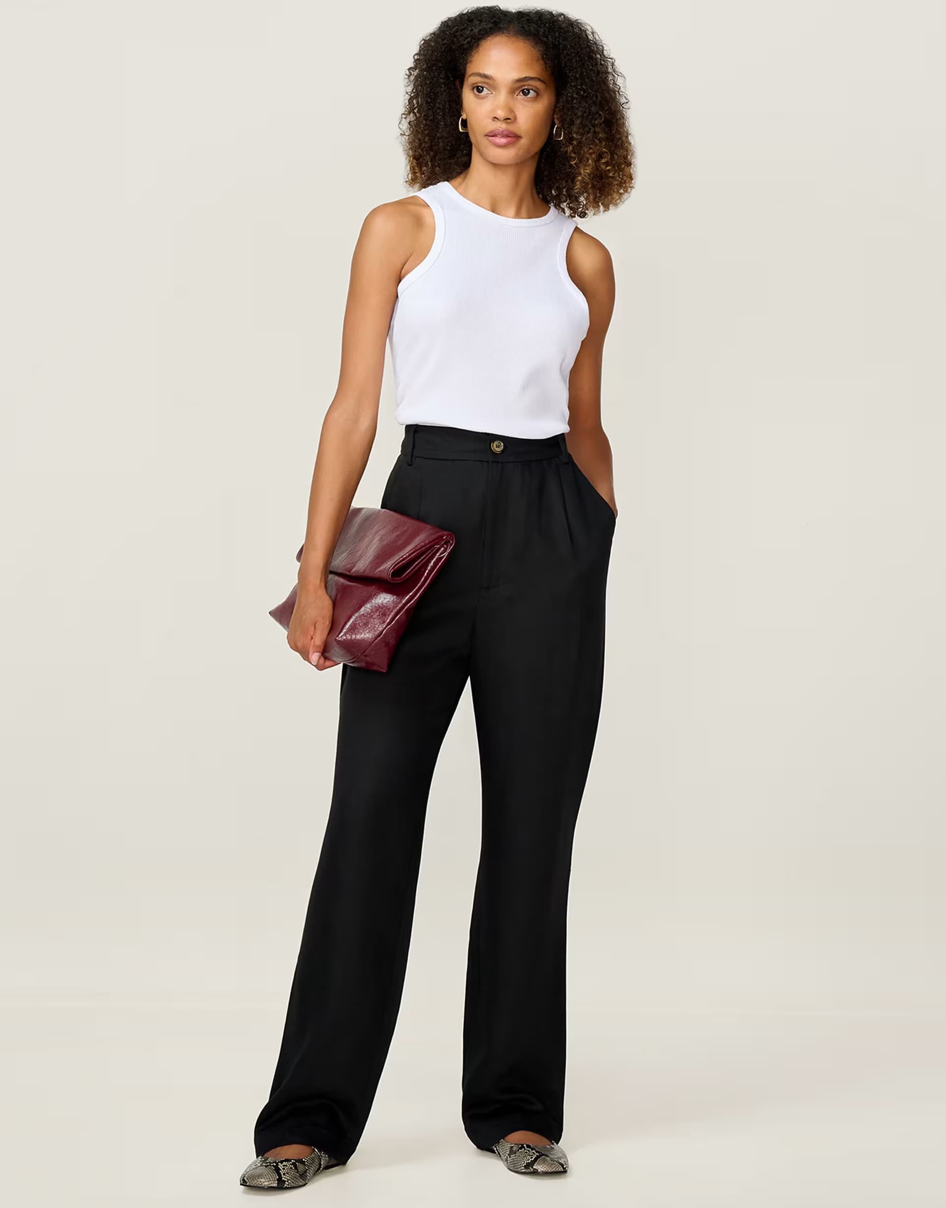 ASOS ASOS Black Straight Leg Trousers
