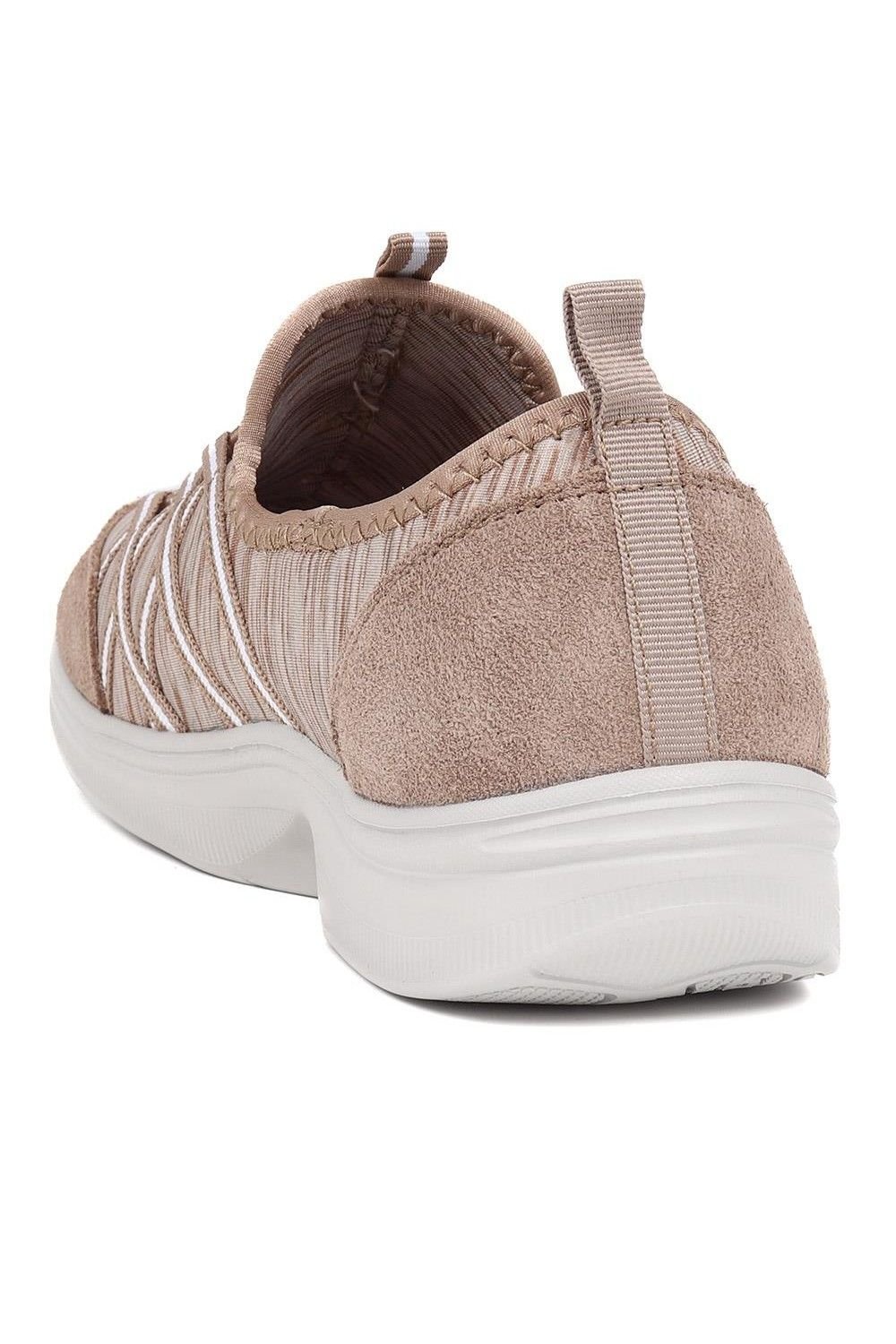 Easyfit Easyfit Women's Extra-Wide Bungee Lace Trainers in Taupe - 3