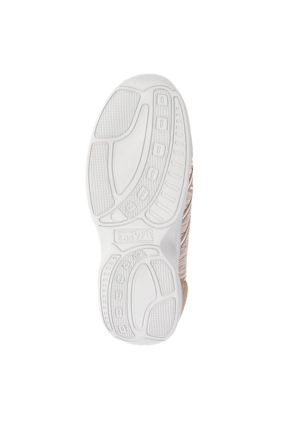 Easyfit Easyfit Women's Extra-Wide Bungee Lace Trainers in Taupe - 4