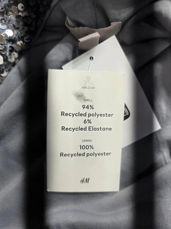 H&M Silver Sequin Bodycon Dress | Long Sleeve Party Dress