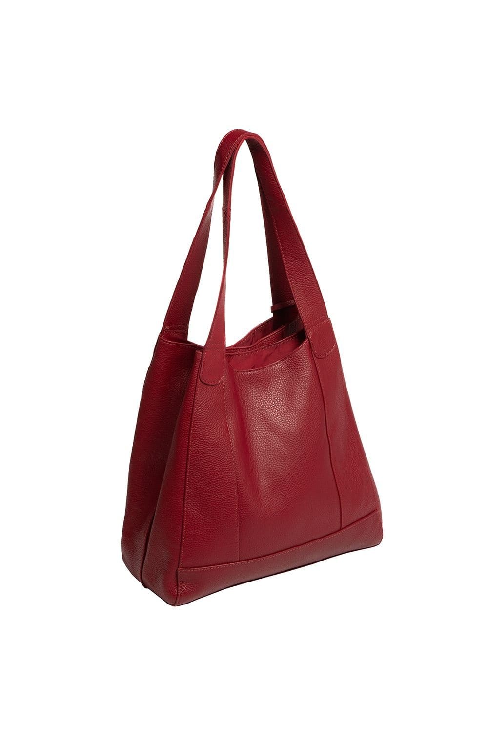 NiNa Amora NiNa Amora Women's 'Celeste' Leather Handbag in Dark Red - 4