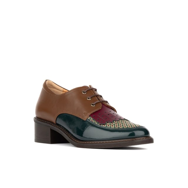 Embassy London Embassy London Women's Retro Tone - Green & Brown & Purple - 3