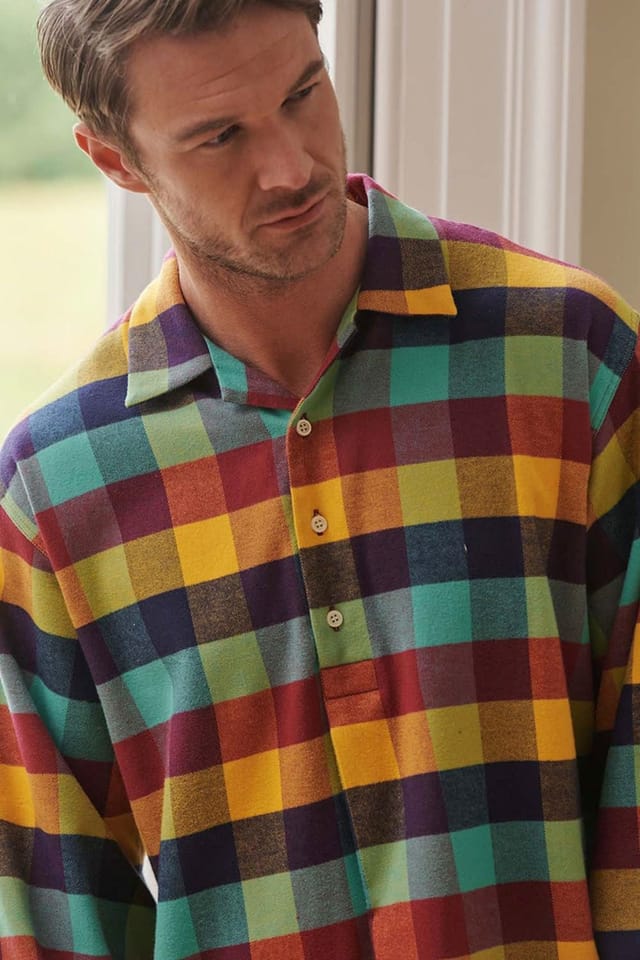 British Boxers British Boxers Men's 'Edinburgh' Check Brushed Cotton Nightshirt - 2