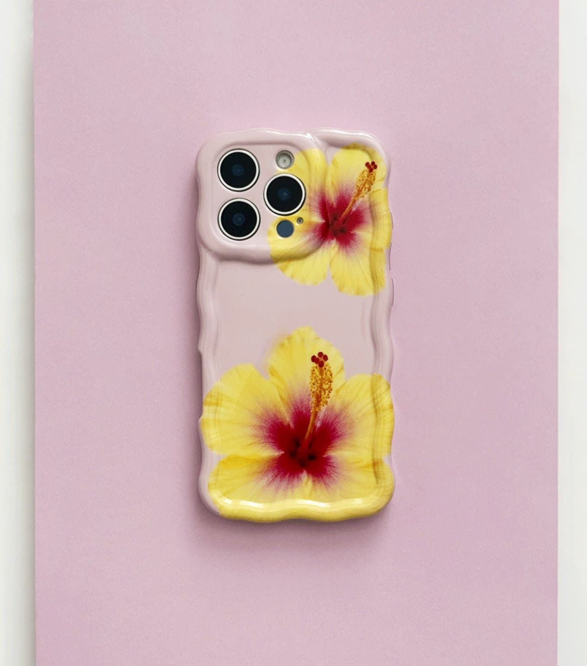 Coconut Lane Light Pink Crush Hibiscus Print Phone Case Coconut Lane New Look