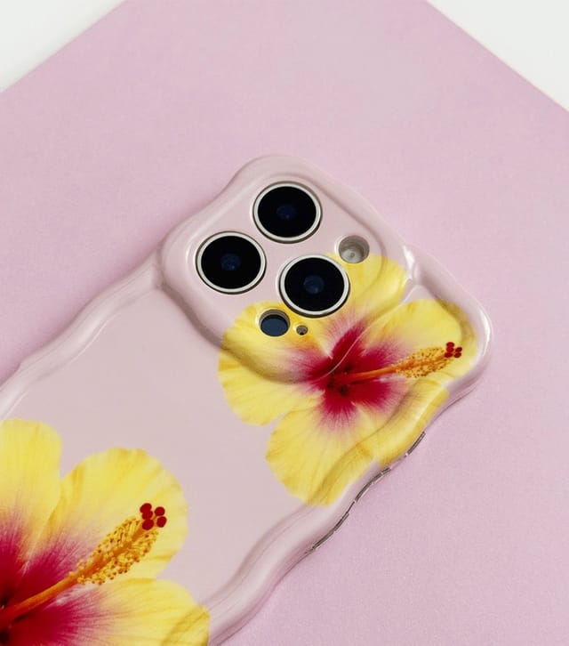 Coconut Lane Light Pink Crush Hibiscus Print Phone Case Coconut Lane New Look - 2