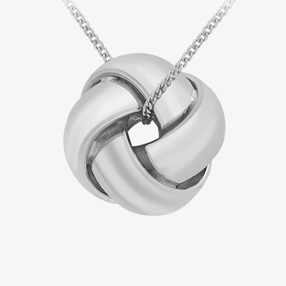 T.H.Baker T.H.Baker Women's 9ct White Gold Knot Stud Earrings 5.55.6199 in Silver - 2