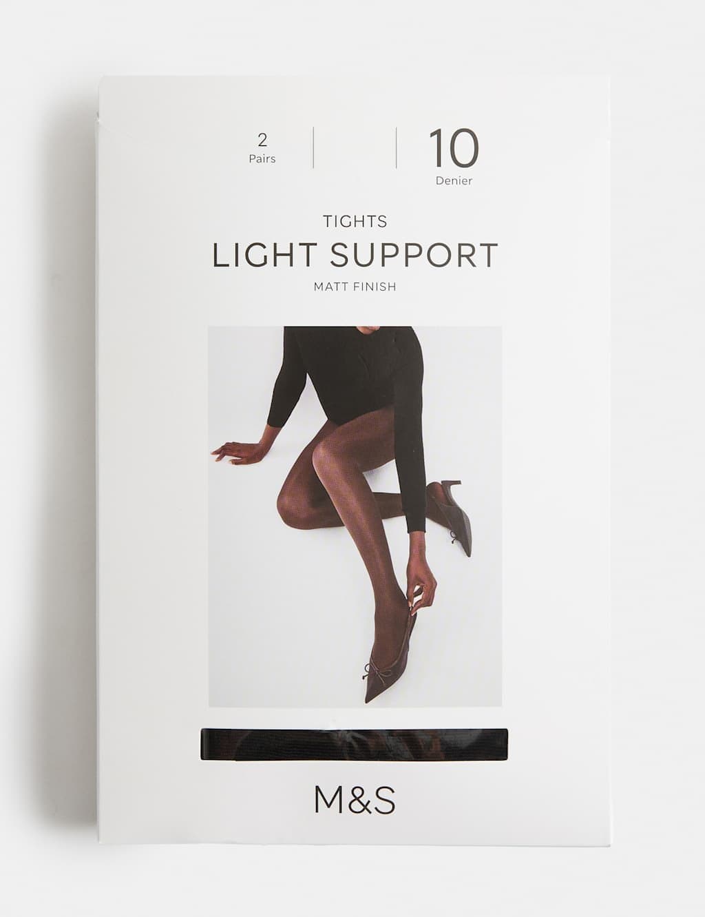 Marks & Spencer M&S 2 Pack 10 Denier Light Support Tights Black Mix