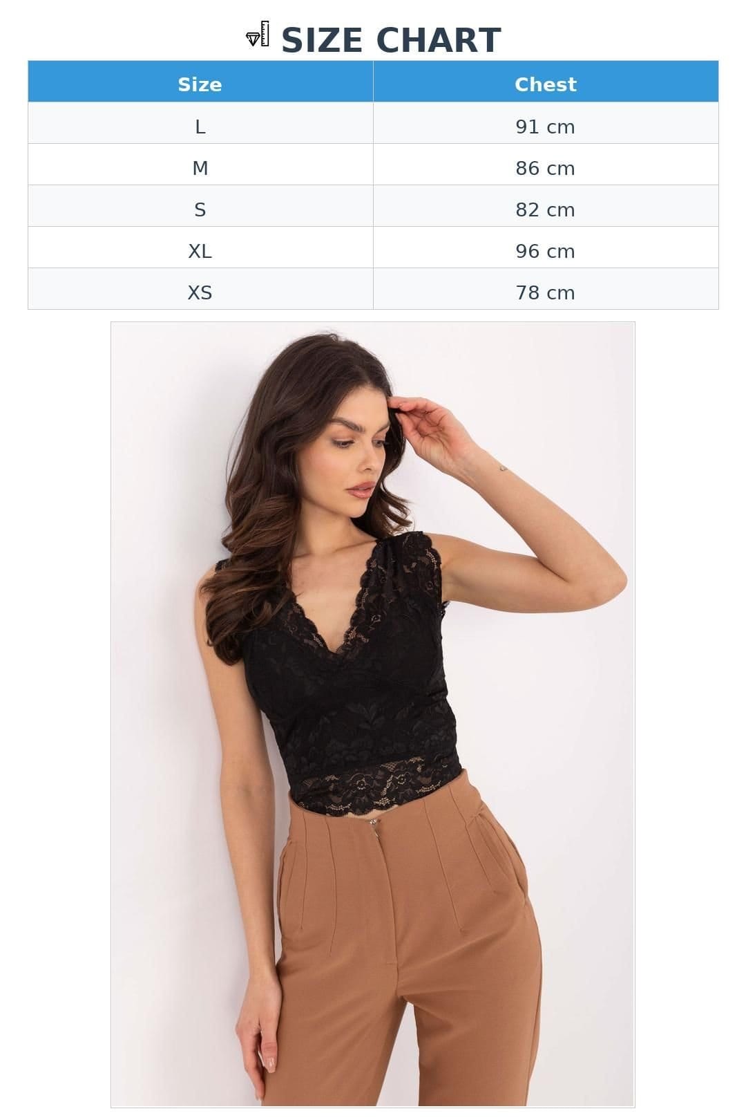 Love Lace Love Lace Women's Elegant Lace V Neck Openwork Sleeveless Top in Black - 4