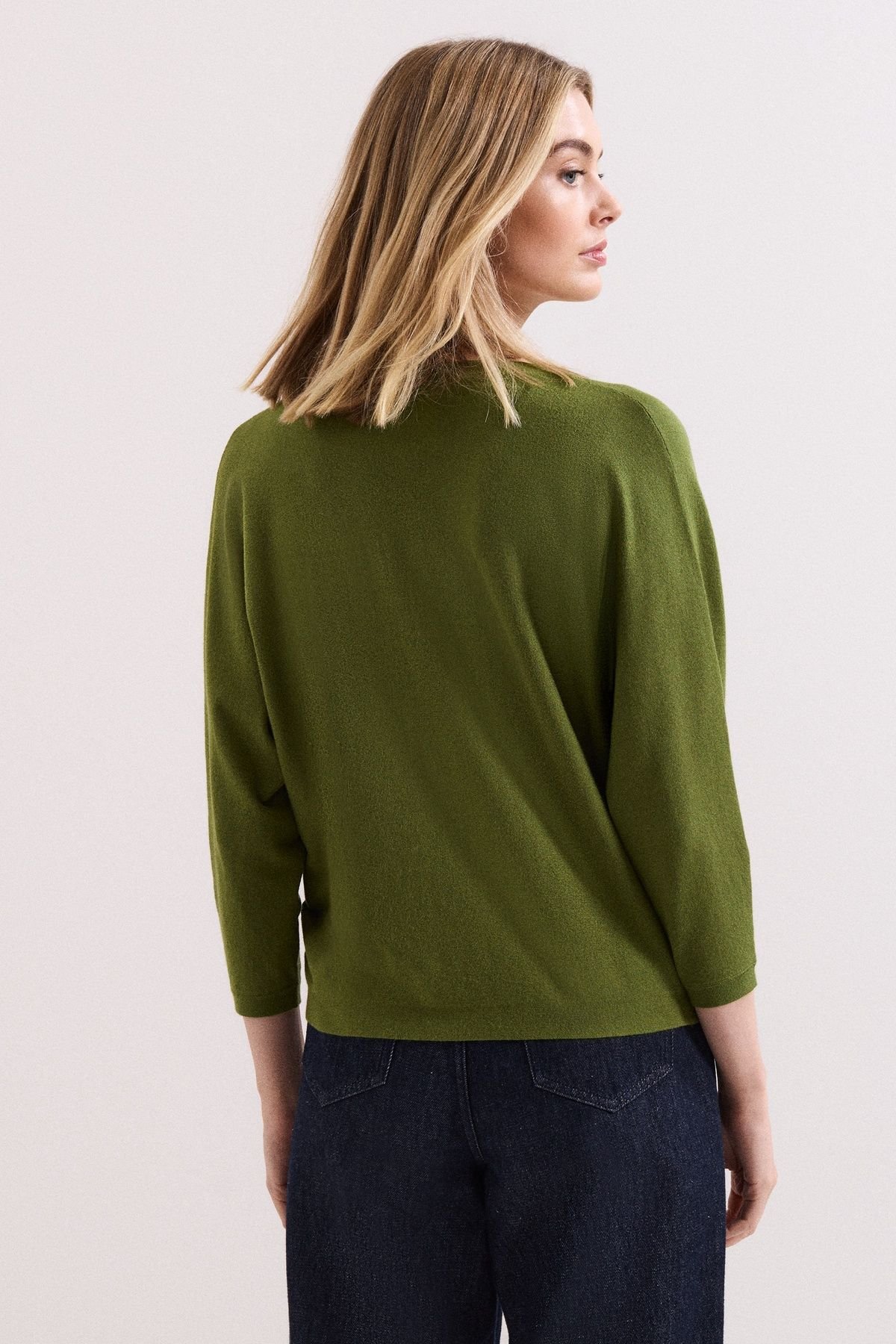 Phase Eight Phase Eight Women's Cristine V-Neck Button-Up Cardigan in Olive - 3