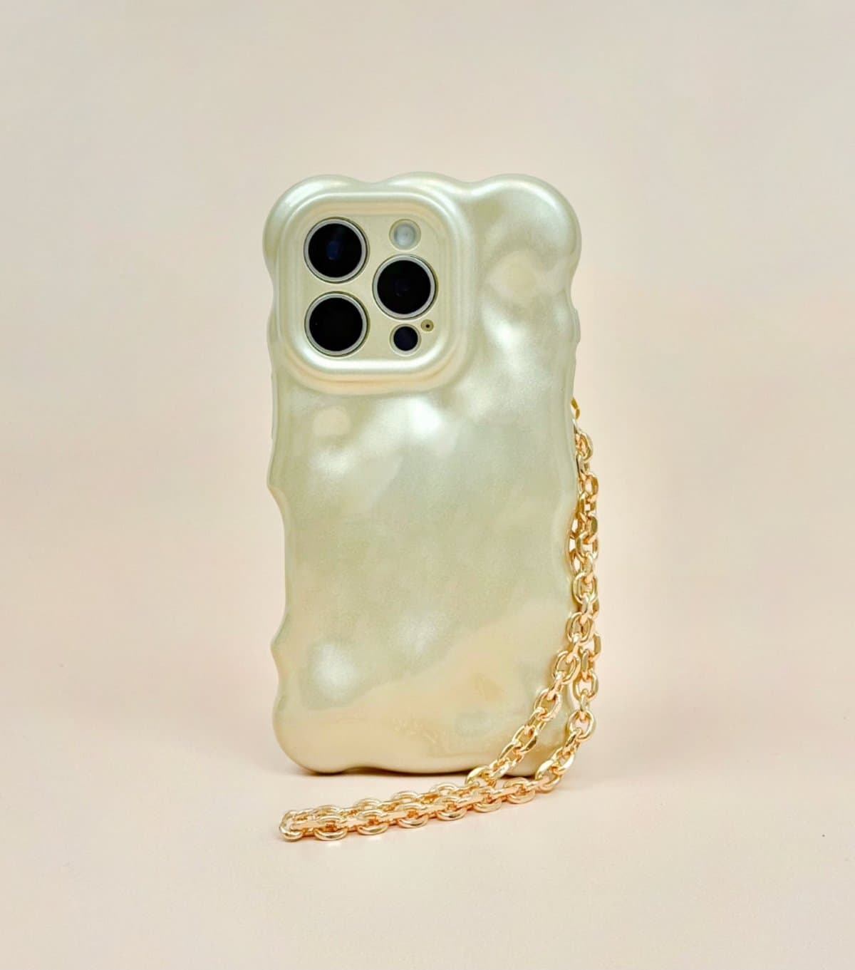 Coconut Lane Gold Tone Chain Phone Strap Coconut Lane New Look