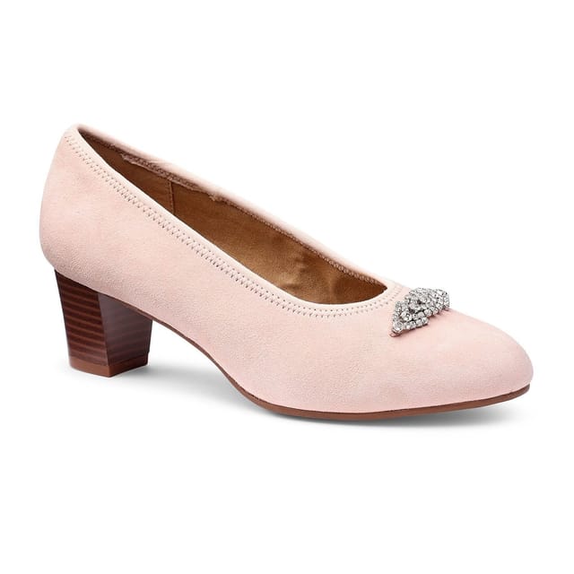 Hotter Hotter Women's 'Strut' Court Shoes in Pale Pink - 2
