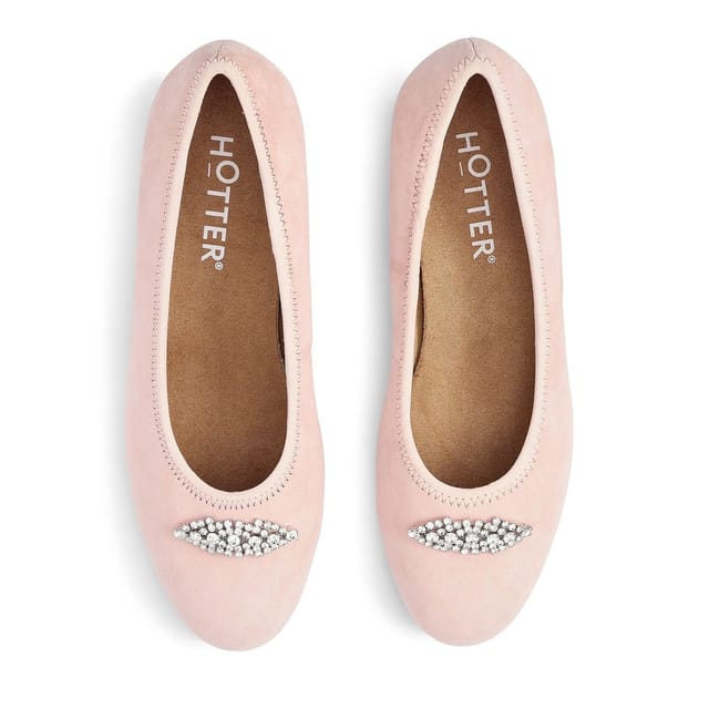 Hotter Hotter Women's 'Strut' Court Shoes in Pale Pink - 3