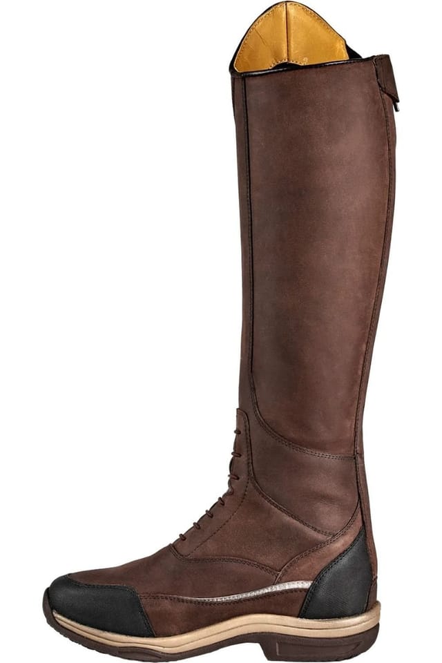 Moretta Moretta Women's Voltana XGRIP Buffalo Leather Long Riding Boots in Brown - 2