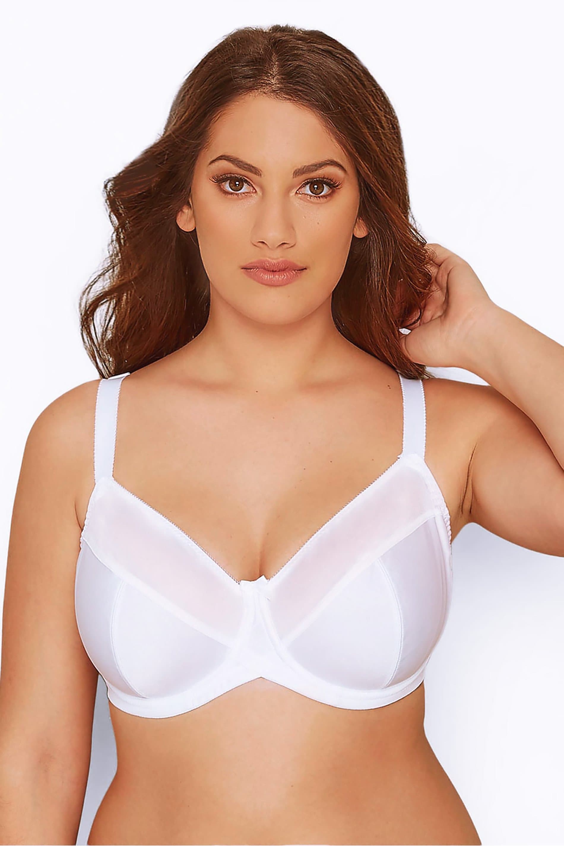 Yours Fuller Bust Lingerie Plus Size White Smooth Classic Nonpadded Underwired Full Cup Bra