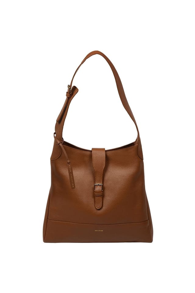 Pure Luxuries London Pure Luxuries London Women's 'Rowena' Leather Shoulder Bag in Tan - 2