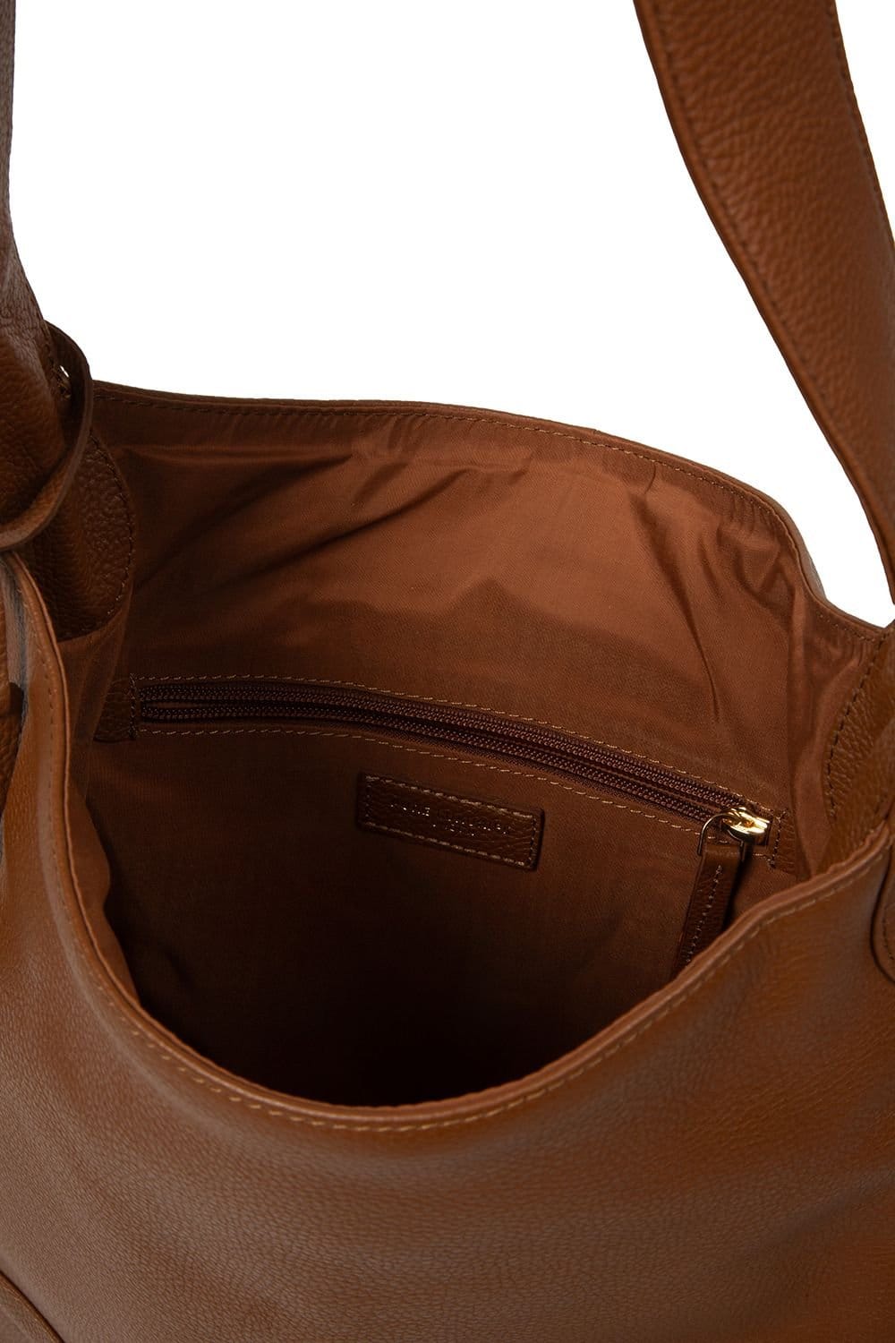 Pure Luxuries London Pure Luxuries London Women's 'Rowena' Leather Shoulder Bag in Tan - 4