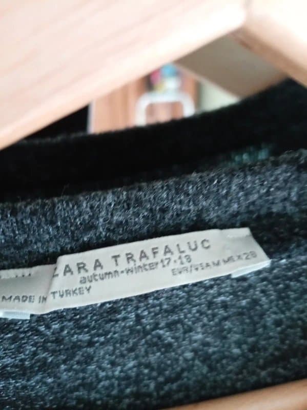 Zara Zara  size 10  grey pearl embellished soft winter jumper