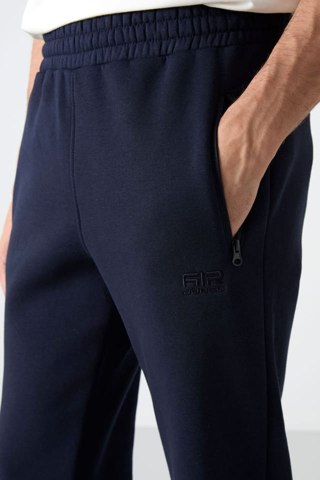 Tommy Life Tommy Life Men's Regular Fit Fleece Sweatpants in Navy - 3