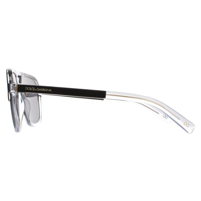 Dolce & Gabbana Dolce & Gabbana Men's Aviator Top Black on Crystal Dark Grey Polarised DG4354 Sunglasses - 3