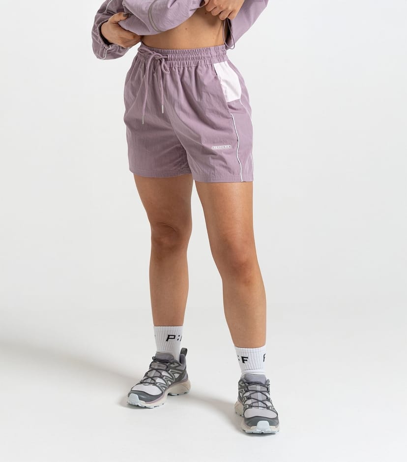 Peach Fit Women's Dusky Purple Drawstring Esme Shorts Peach Fit New Look - 1