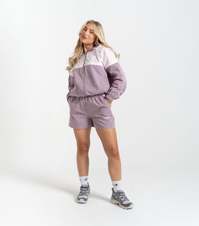 Peach Fit Women's Dusky Purple Drawstring Esme Shorts Peach Fit New Look - 2